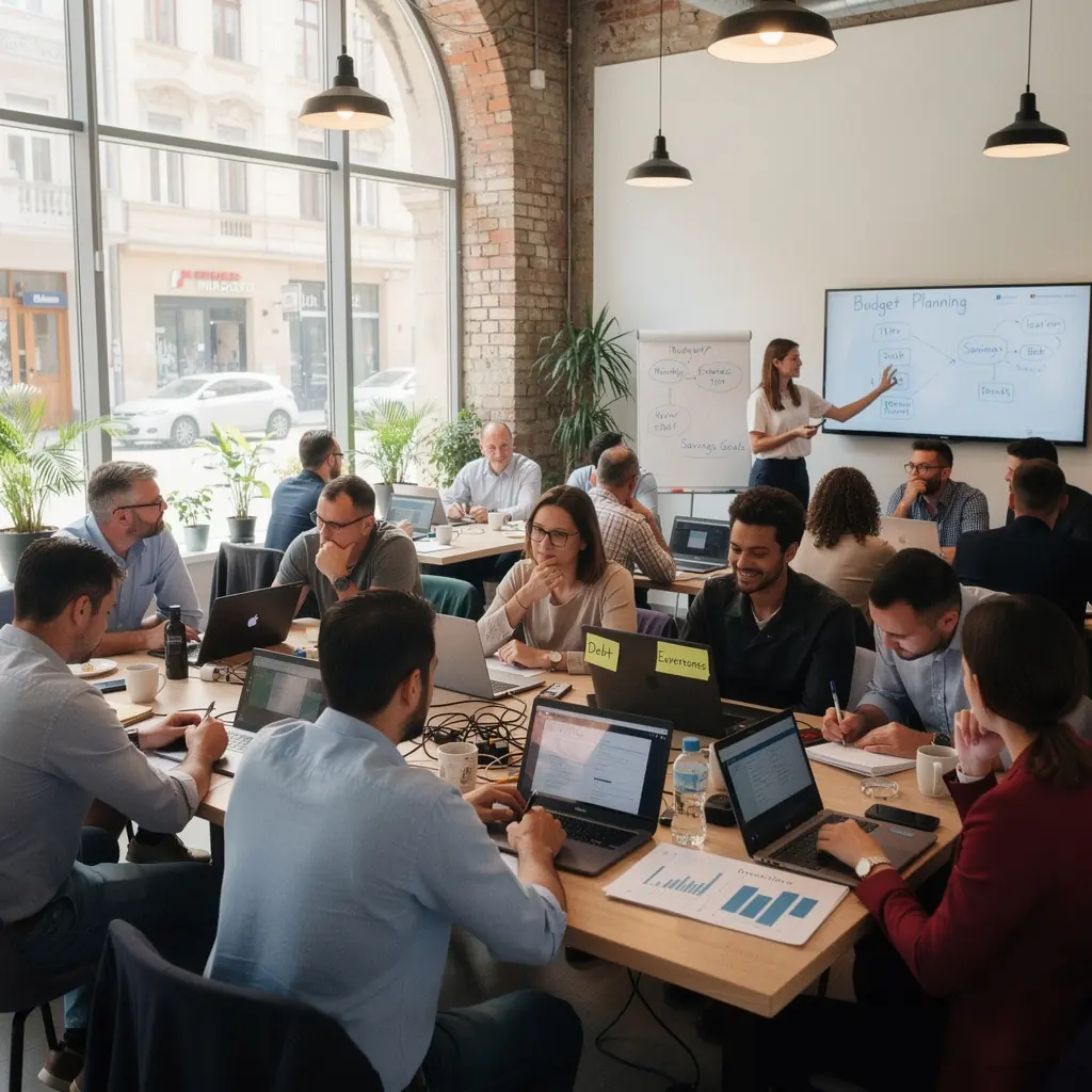 Infografika a havi kiadások kategorizálásáról és a megtakarítási stratégiákról.