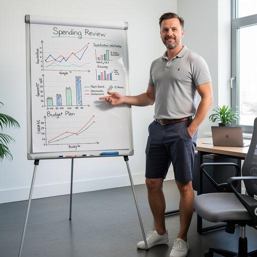 Olvasó, aki egy pénzügyi útmutatót tanulmányoz.